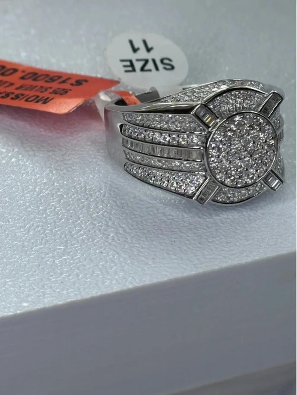 925 men’s ring size 11 Moissanite